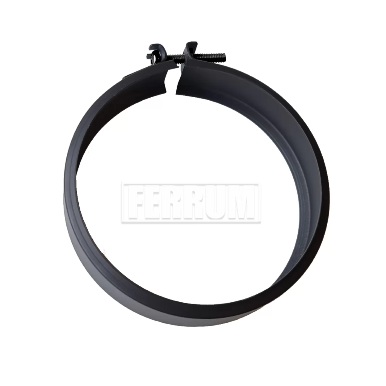 хомут обжимной (430/0,5 мм / эмаль /600° черная) ф210 blackside (ferrum)