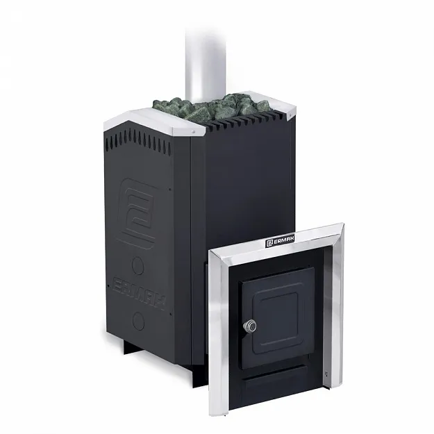 печь для бани ермак 16 стандарт carbon, антрацит