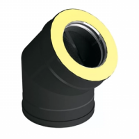 отвод vbr с изоляцией 45°, d=115/215, aisi 321/439, 0,8/0,5 мм black (вулкан)