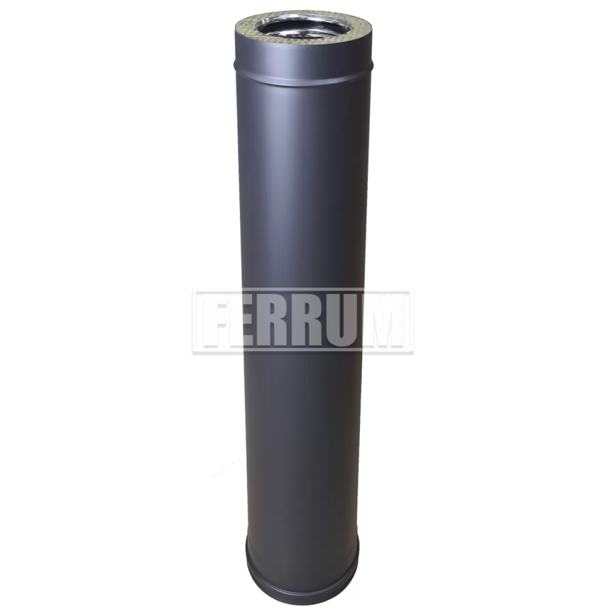 сэндвич 1 м (430/0,8 мм + нерж / эмаль /600° черная) ф150х210 blackside (ferrum)