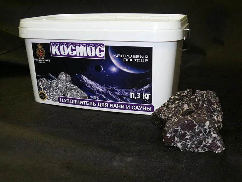 камень для бани космос кварцевый порфир 14,3 кг
